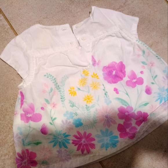 Floral Print Cotton Top Baby Girl 3-6mo - Picture 2 of 4
